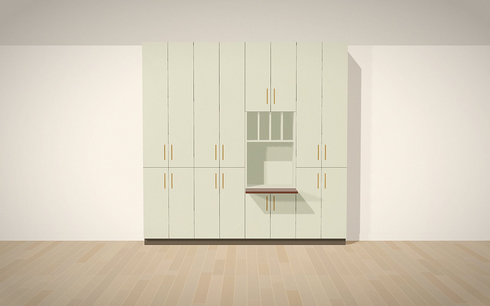 Sage secretary: 3D rendering of a Home Office Worx design